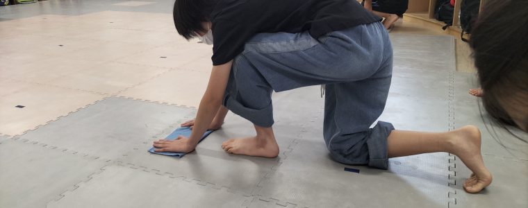 雑巾の絞り方とかけかたについて